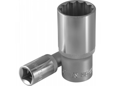 Головка торцевая глубокая 12-гранная 1/2"DR 12 мм., S04HD4712 JONNESWAY